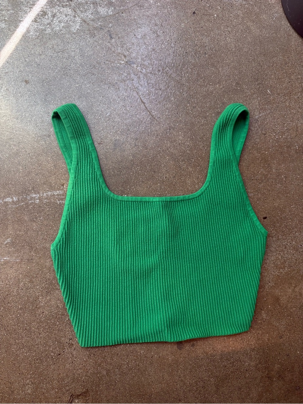 Sculpt Knit Squareneck Cropped Tank Aritzia